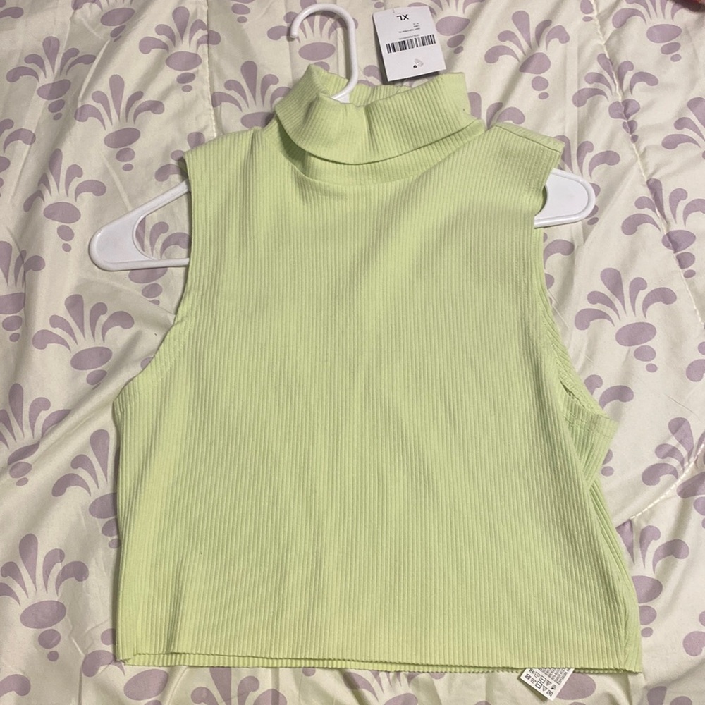 Selling Forever 21 Lime Green High Neck Top